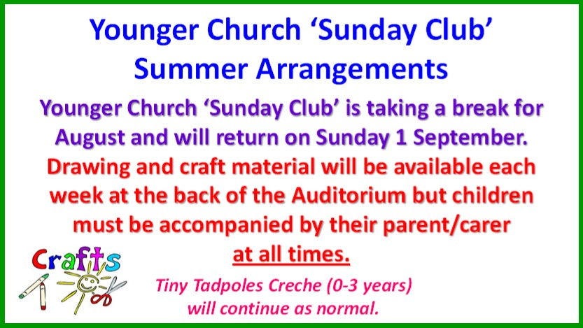 Younger Church Sunday Club Sum
